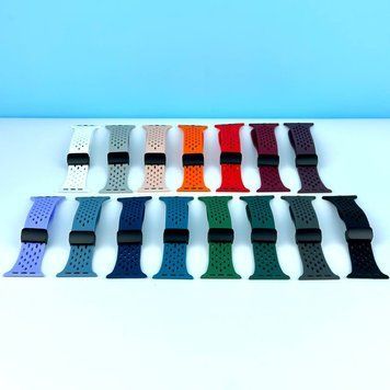 Силиконовый ремешок Sport Strap Magnet Buckle для Apple Watch 42/44/45/49mm Dark Blue 212-02832 фото
