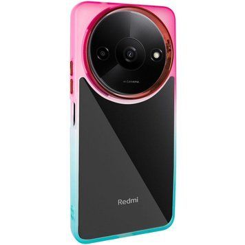 Чехол TPU+PC Fresh sip series для Xiaomi Redmi A3 Бирюзовый / Розовый 777-06620 фото