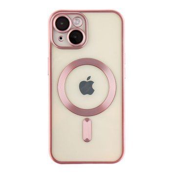 Чехол TPU Metallic Chrome Full Camera with Magsafe для iPhone 13 Rose 214-02868 фото