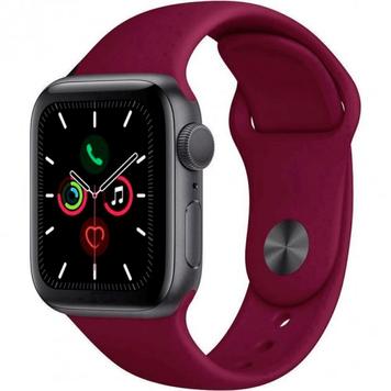Силіконовий ремінець для Apple Watch 42/44/45/49 мм Maroon 212-00669 фото