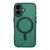 Чохол TPU+PC Magnetic Matte Camera Lens with Magsafe для iPhone 16 Dark Green 757-00334 фото