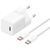 МЗП Baseus GaN5 Mini Fast Charger 30W ( Type-C ) + Кабель Type-C to Type-C 100W (1m) White P10110902213-00 фото