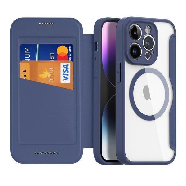 Чохол-книжка Dux Ducis Skin X Pro with MagSafe для iPhone 14 Pro Blue 757-00503 фото