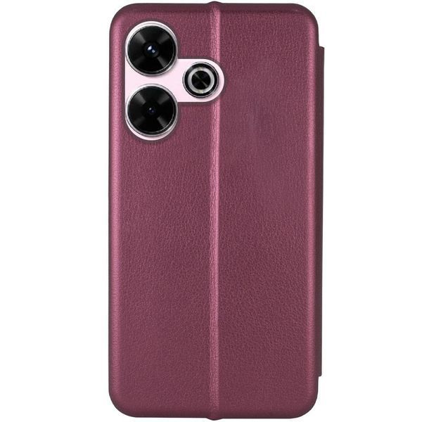 Кожаный чехол-книжка Classy для Xiaomi Redmi 13 4G / Poco M6 4G Maroon 777-05504 фото