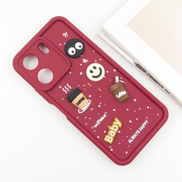 Чехол TPU Toys Case для Xiaomi Redmi 13C / Poco C65 Red/Always Happy 777-03878 фото