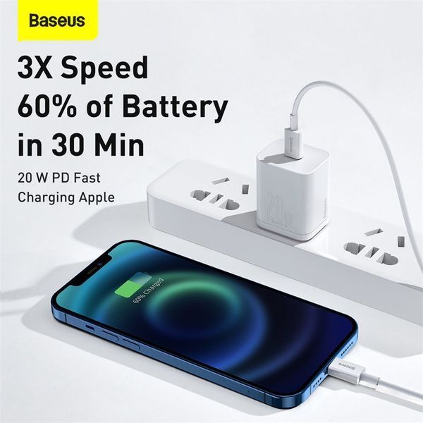 Кабель Baseus Superior Series Fast Charging Data Cable Type-C to iP PD 20W 1.5m White CATLYS-B02 фото