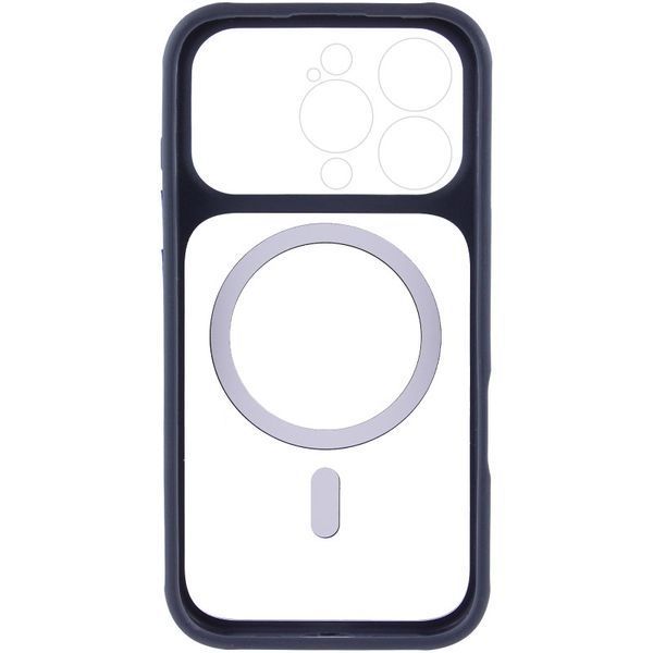Чехол TPU+PC GETMAN Moon Clear with MagSafe для Apple iPhone 16 Pro (6.3") Blue 656-08465 фото