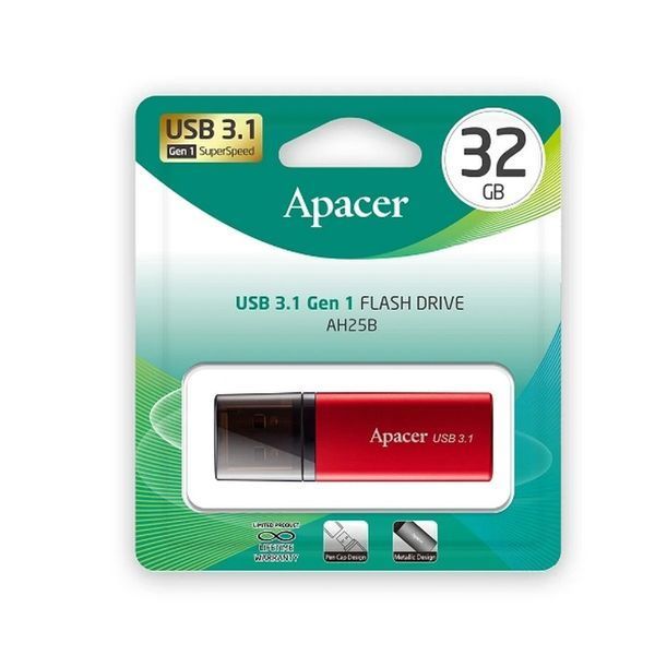 Флеш-накопитель Apacer USB 3.2 Gen 1 AH25B 32Gb Red AP32GAH25BR-1 фото