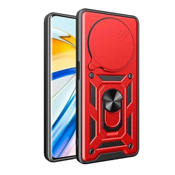 Ударопрочный чехол Camshield Serge Ring для Xiaomi Redmi Note 14 Pro 5G / Poco X7 Red 777-04293 фото