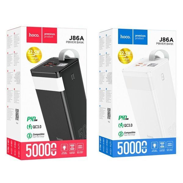 Power Bank Hoco J86A Powermaster 22.5W fully compatible 50000 mAh Чорний 656-01454 фото