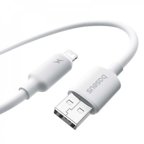 Кабель Baseus Foamed Silicone Fast Charging Lightning 2.4A (1m) White E0426901 фото