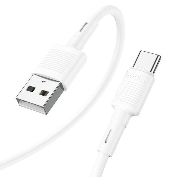 Кабель HOCO X83 USB to Type-C 3A, 1m, PVC, PVC connectors, White 6931474770912 фото