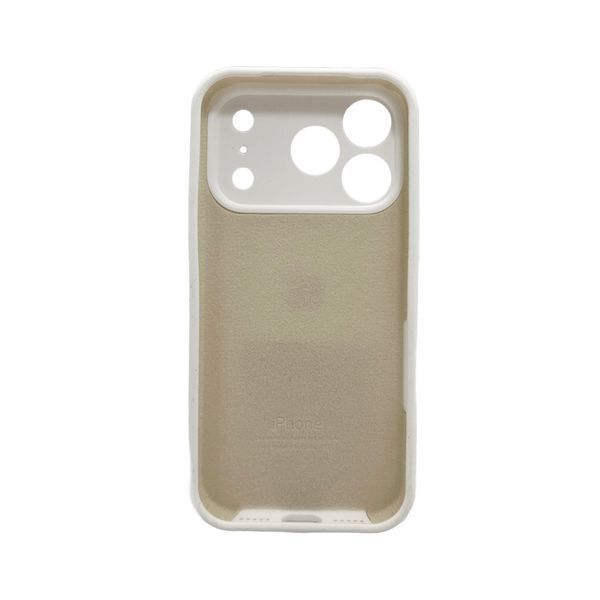 Силіконовий чохол з закритою камерою для iPhone 17 Pro White 666-04238 фото