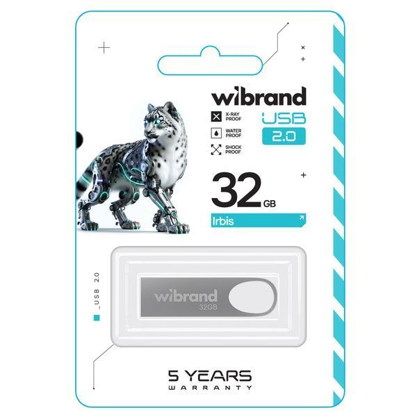 Флеш-накопитель Wibrand USB 2.0 Irbis 32Gb Silver WI2.0/IR32U3S фото