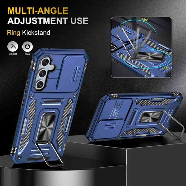 Ударопрочный чехол Camshield Army Ring для Samsung Galaxy S23+ Navy Blue 777-05004 фото