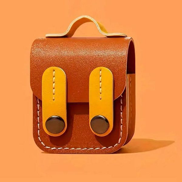 Шкіряний футляр Briefcase для навушників AirPods 1/2 Yellow 203-00390 фото