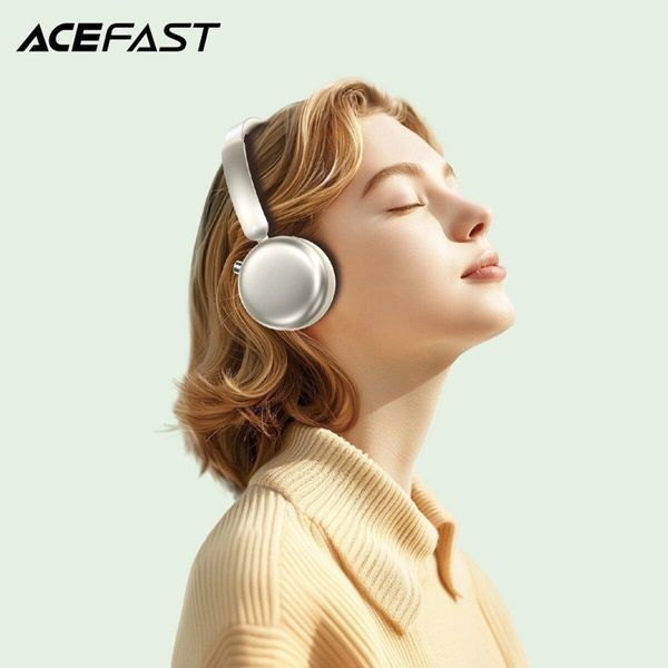 Бездротові накладні навушники ACEFAST H8 active noise cancelling wireless headset Silver 656-03783 фото