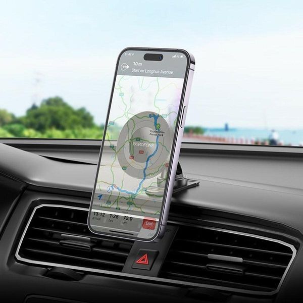 Держатель для мобильного BOROFONE BH91 Ring magnetic car holder(center console) Black 656-00464 фото