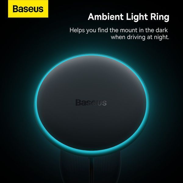 Автотримач для телефона з БЗП Baseus CW01 Magnetic Wireless Charging Car Mount Air Vent Version 15W Cluster Black C40141001111-00 фото