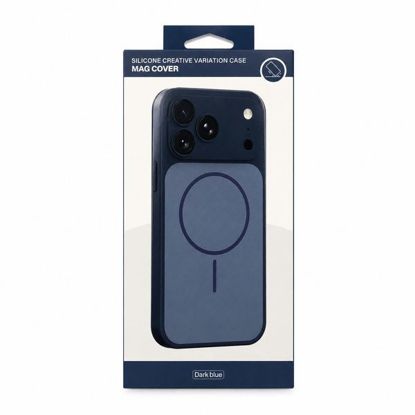 Чехол Silicone Creative Variation Case MAG COVER дизайн 17 Pro для Apple iPhone 15 Dark Blue 666-05285 фото