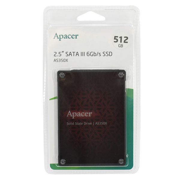 Накопитель SSD Apacer AS350X 512GB 2.5" 7mm SATAIII 3D NAND AP512GAS350XR-1 фото