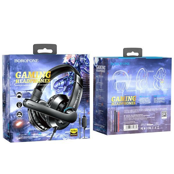 Навушники BOROFONE BO102 Amusement gaming headphones Black 656-01003 фото