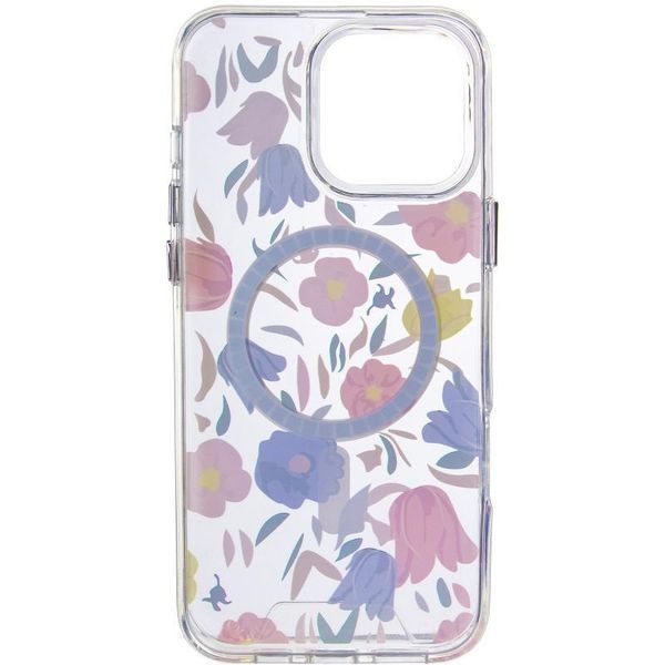 TPU+PC чохол Clear Garden with MagSafe для Apple iPhone 16 Pro (6.3") Tropical Art 777-08218 фото