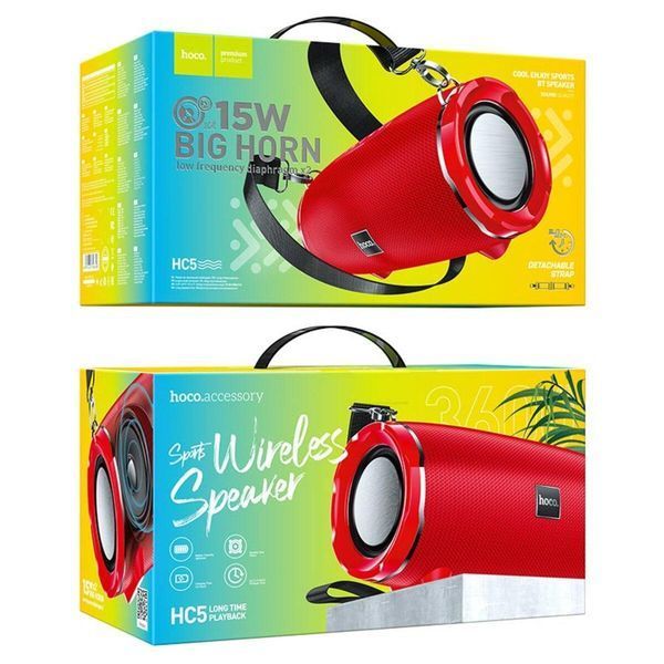 Портативна колонка HOCO HC5 Cool Enjoy sports BT speaker Red 656-00792 фото