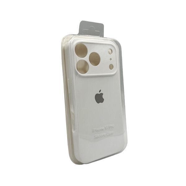 Силіконовий чохол з закритою камерою для iPhone 17 Pro White 666-04238 фото