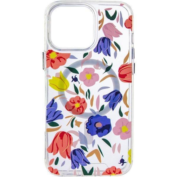 TPU+PC чохол Clear Garden with MagSafe для Apple iPhone 16 Pro (6.3") Tropical Art 777-08218 фото