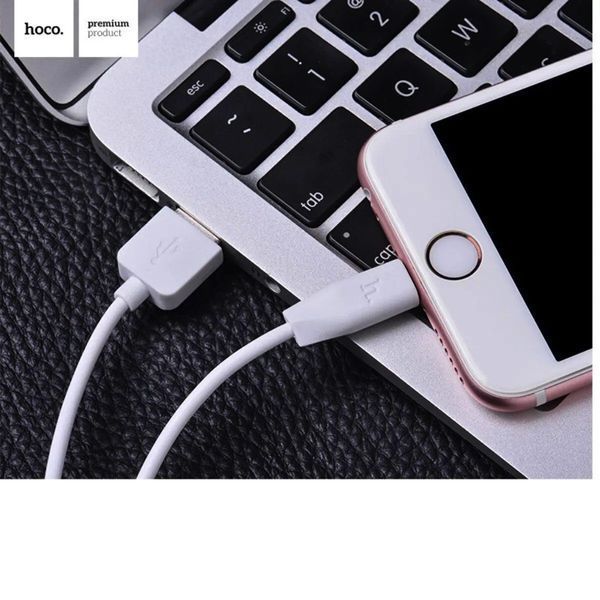 Кабель HOCO X1 USB to iP 2.4A, 2m, PVC, PVC connectors, White 6957531032014 фото