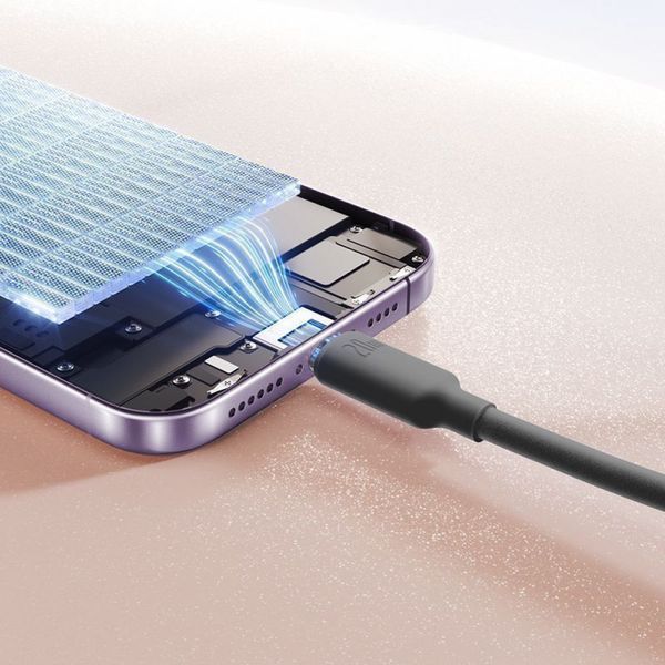 Кабель Baseus Foamed Silicone Fast Charging Lightning 2.4A (1m) White E0426901 фото
