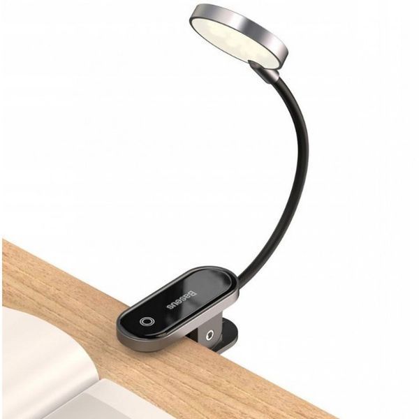 Лампа Baseus Comfort Reading Mini Clip Lamp (DGRAD-0) Dark Gray 656-03679 фото