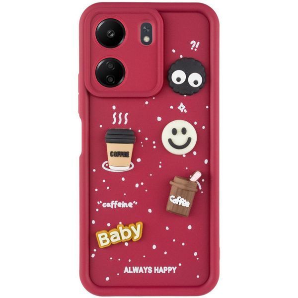 Чехол TPU Toys Case для Xiaomi Redmi 13C / Poco C65 Red/Always Happy 777-03878 фото