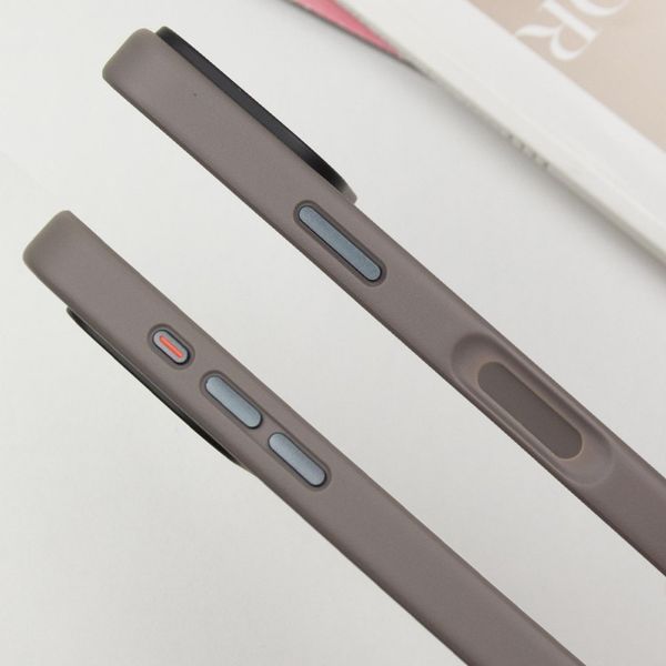 TPU+PC чохол Metal Buttons для Apple iPhone 16 Pro (6.3") Сірий 777-08246 фото