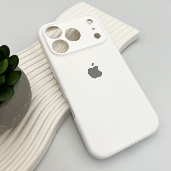Силіконовий чохол з закритою камерою для iPhone 17 Pro White 666-04238 фото
