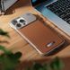 Накладка Leather Aromatherapy Metal Magnetic для iPhone 16 Brown 207-00397 фото 1