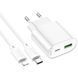 СЗУ Hoco C109A Fighter PD20W (1USB-C) + кабель Type-C to Lightning White ILSO-00000082836-1 фото 5