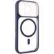 Чехол TPU+PC GETMAN Moon Clear with MagSafe для Apple iPhone 16 Pro (6.3") Blue 656-08465 фото 1