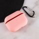 Силиконовый футляр с микрофиброй для наушников Airpods Pro 3 Pink 656-08089 фото 3