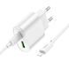 СЗУ Hoco C109A Fighter PD20W (1USB-C) + кабель Type-C to Lightning White ILSO-00000082836-1 фото 3