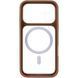 Чехол TPU+PC GETMAN Moon Clear with MagSafe для Apple iPhone 16 (6.1") Brown 656-08415 фото 3