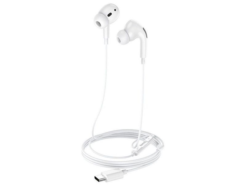 Наушники проводные HOCO M101 Pro Crystal (Type-C) White 6931474782403 фото