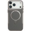 TPU+PC чохол Metal Buttons with MagSafe Carbon Ring для Apple iPhone 17 Pro (6.3") Grey 777-08102 фото