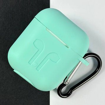 Силиконовый чехол с карабином для наушников AirPods 2 Aquamarine 203-00440 фото