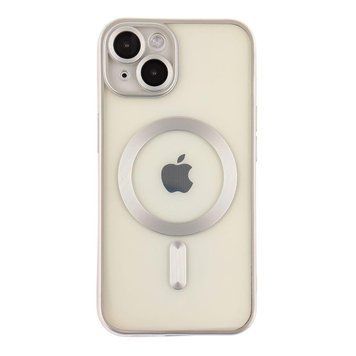 Чехол TPU Metallic Chrome Full Camera with Magsafe для iPhone 13 Silver 214-02869 фото