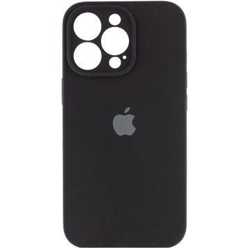 Силиконовый чехол с закрытой камерой для iPhone 13 Pro Black 208-00726 фото