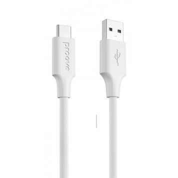 Кабель Proove Striped Silicone USB to Type-C (1m) white 656-02604 фото