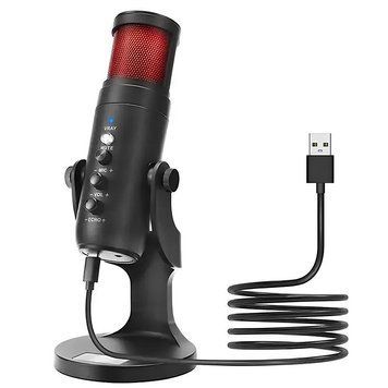 Мікрофон конденсаторний для геймінгу Jmary MC-PW9 USB (кардиоидный) Black ILSO-00000081586-1 фото