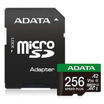 Карта памяти microSDXC (UHS-1 U3) A-DATA SPEED PLUS 256Gb Class 10 V30 A2 (R-180Mb/s W160Mb/s) (adapter SD) UD256GUI3V30A2SP-RA1 фото